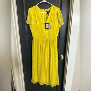 Yellow Polka Dot DKNY dress